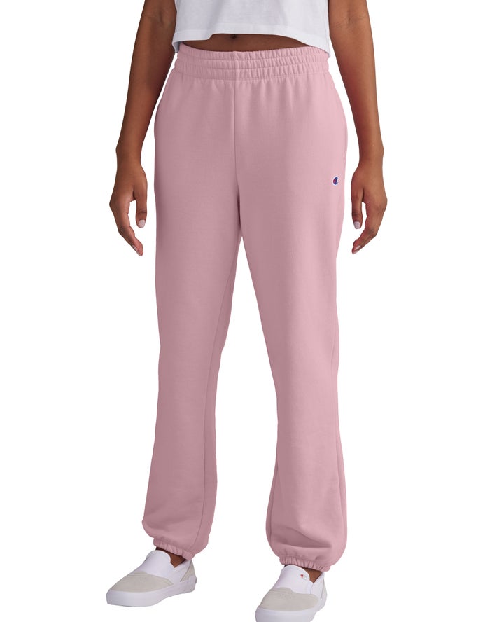 Champion Powerblend Fleece Boyfriend Kadın Joggers Pembe ( GKPQZD860 )